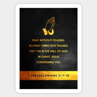 1 Thessalonians 5:17-18 Bible Verse Wall Art Sticker